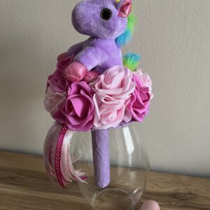 Unikornisos ballagó csokor-lila/pink/rózsaszín