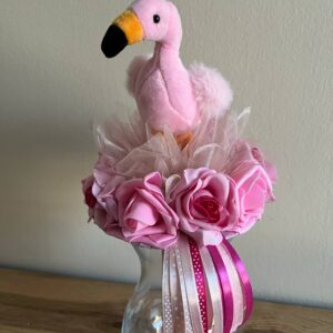 Flamingós ballagó csokor rózsaszín/pink