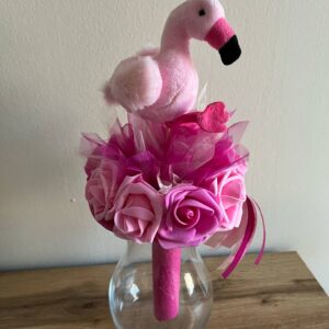 Flamingós ballagó csokor-pink/rózsaszín - Image 3