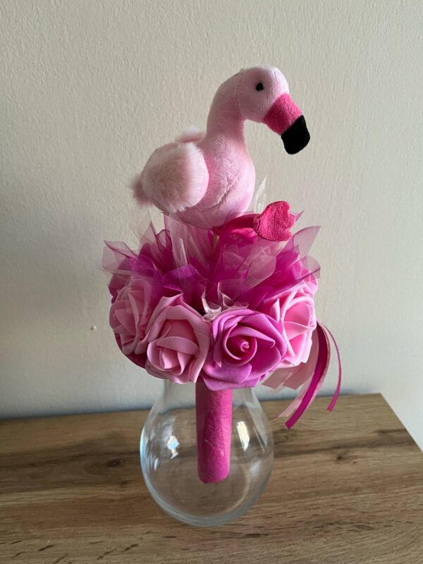 Flamingós ballagó csokor-pink/rózsaszín - Image 3