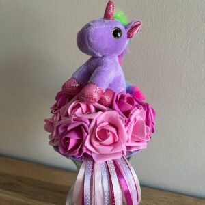 Unikornisos ballagó csokor-lila/pink