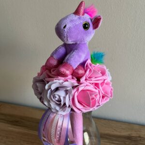 Unikornisos ballagó csokor-lila/pink