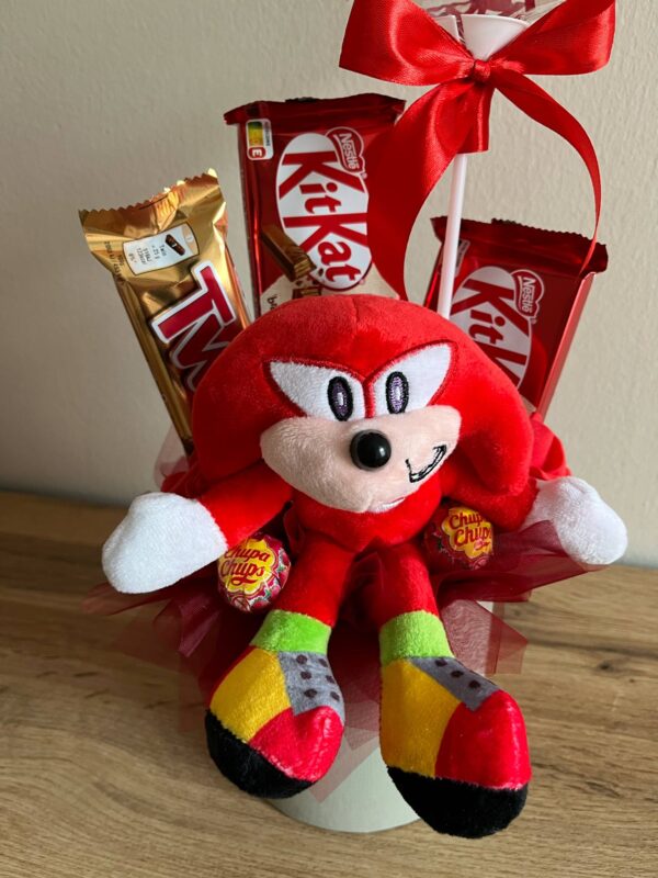 Knuckles, Sonic barátja édesség box lufival-piros - Image 7
