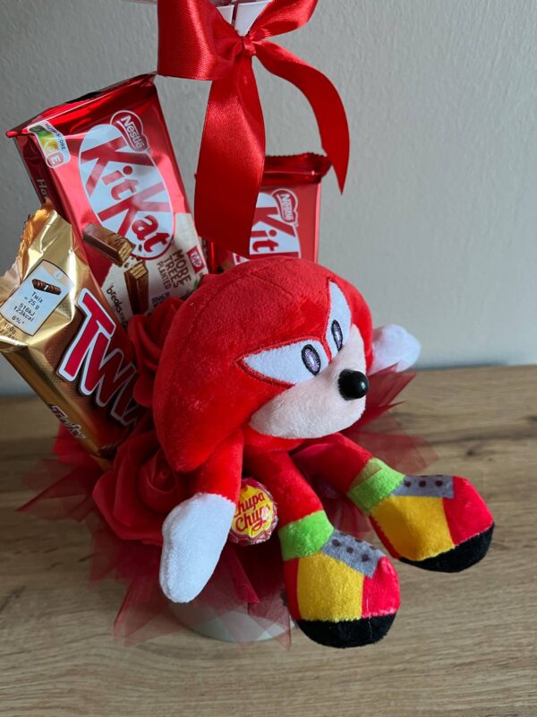 Knuckles, Sonic barátja édesség box lufival-piros - Image 6