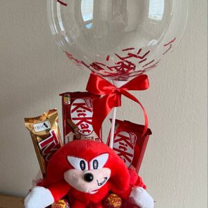Knuckles, Sonic barátja édesség box lufival-piros