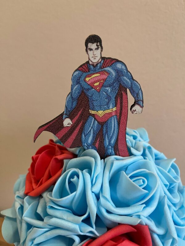Superman-es ballagási csokor-piros/kék - Image 2