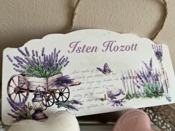 Levendulás/szekeres fali kulcstartó - Image 3