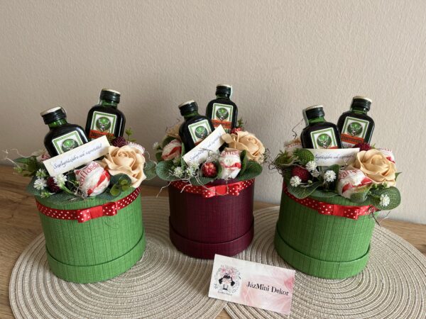 Raffaellos-Jagermeisteres box-szalagavatóra/szülinapra/névnapra-bordó - Image 4