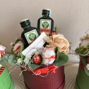 Raffaellos-Jagermeisteres box-szalagavatóra/szülinapra/névnapra-bordó
