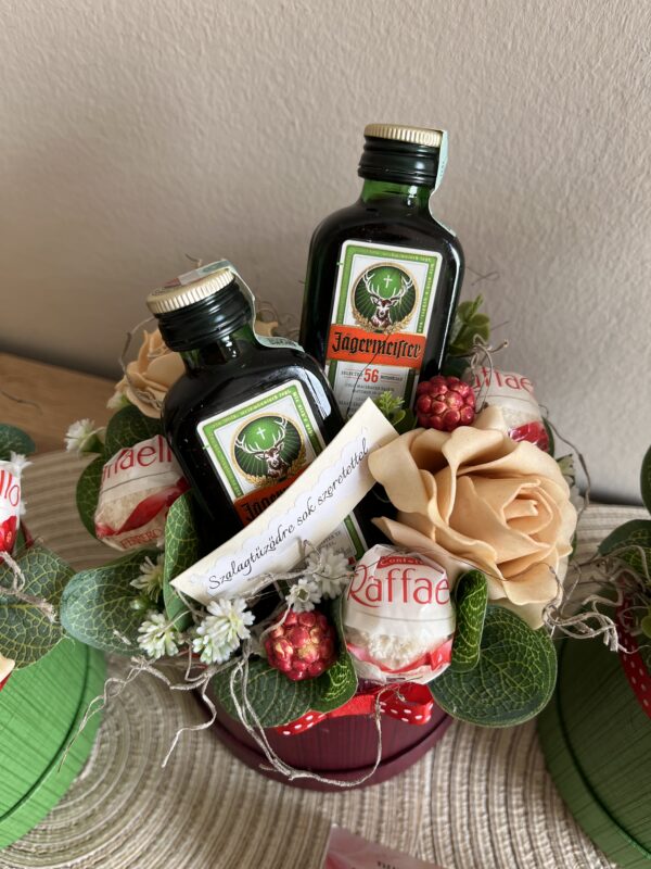 Raffaellos-Jagermeisteres box-szalagavatóra/szülinapra/névnapra-bordó - Image 2