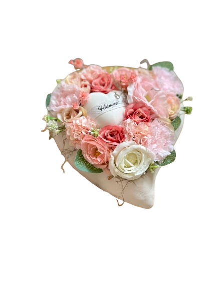 Kerámia szívben szív-púder/Hiányzol