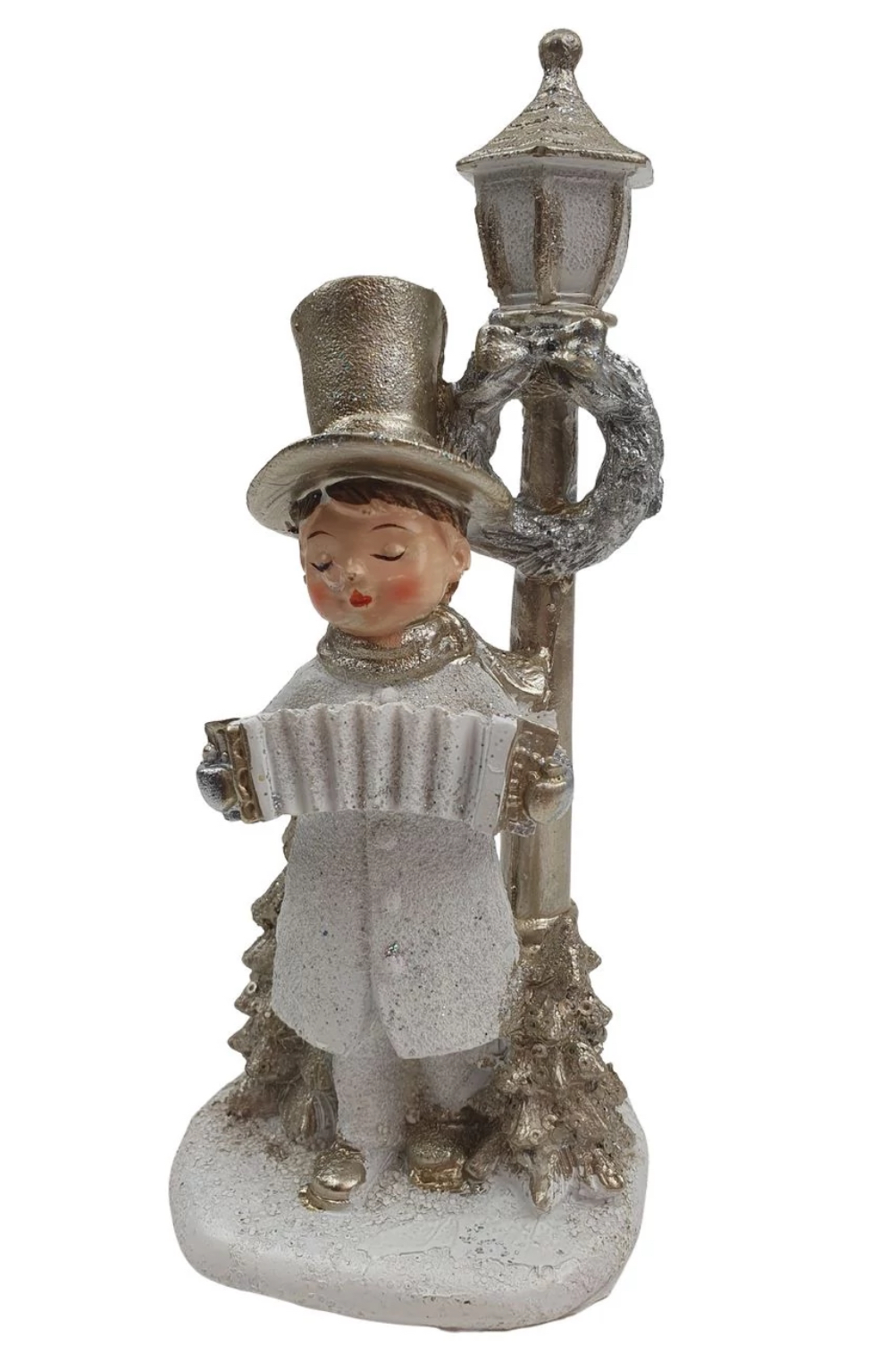 Fiú harmonikával,lámpás alatt-19 cm