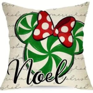 Minnie karácsonyi párnahuzat-zöld