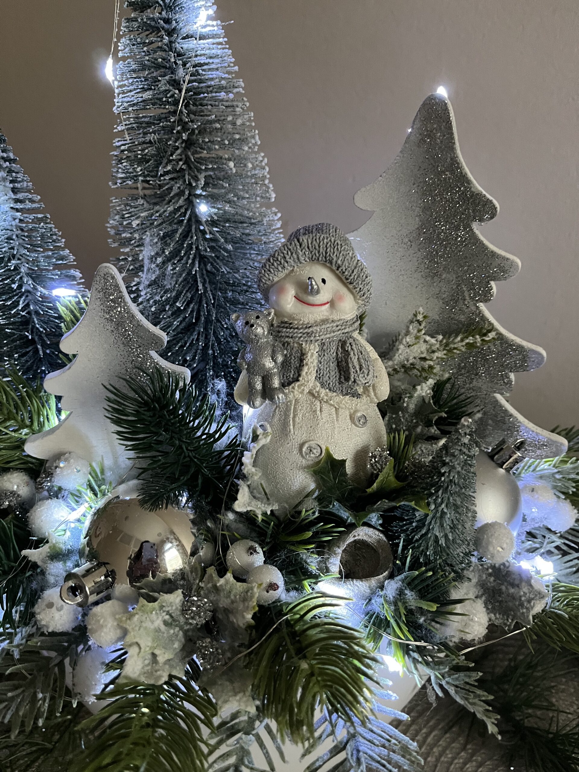 Hóember ledes kerámia legyező tálja - Image 2