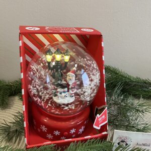 Mikulásos/kandelláberes elektromos, zenélő havazógömb