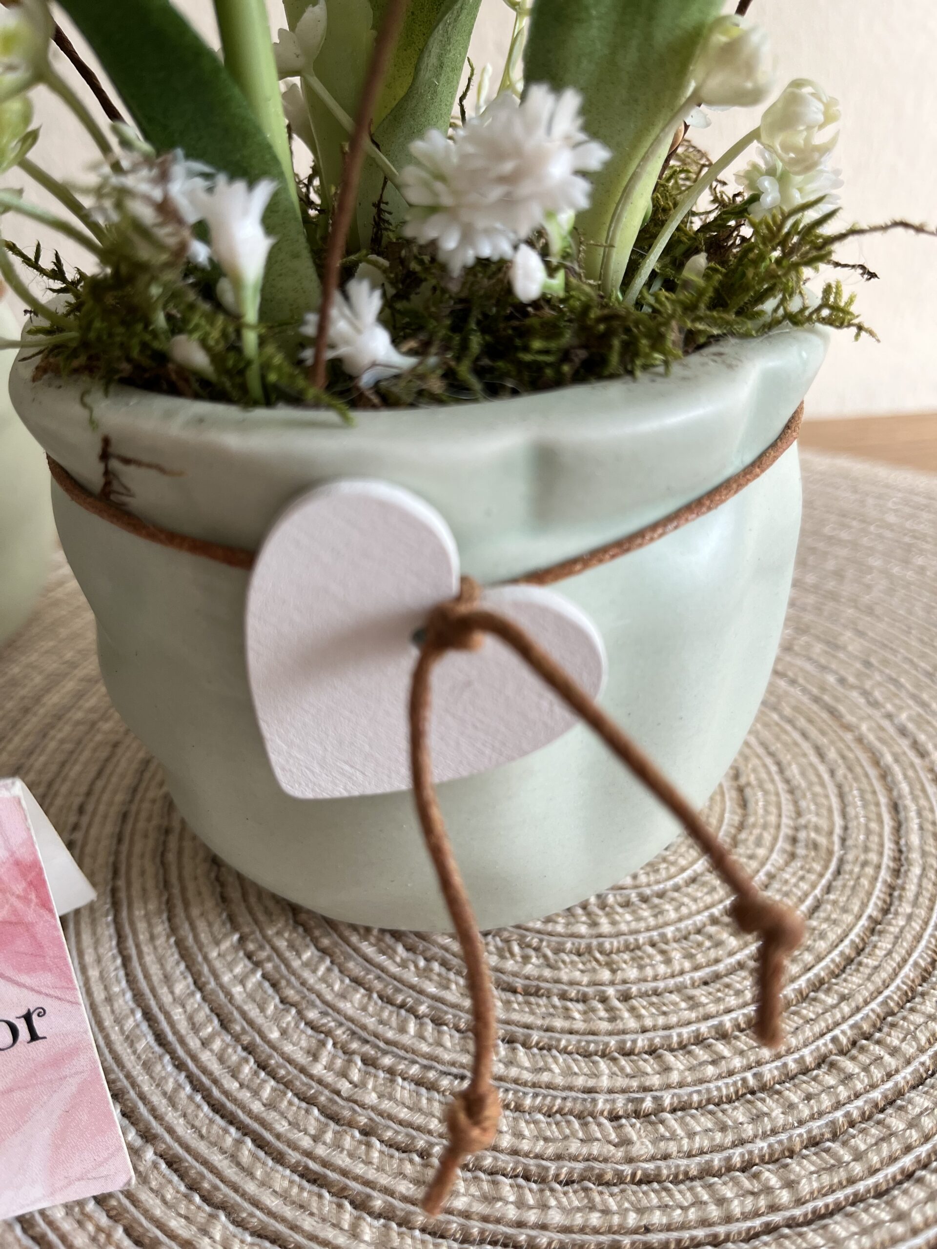 Tavaszváró tulipános kerámia zsákocskák-menta/kanári sárga - Image 2