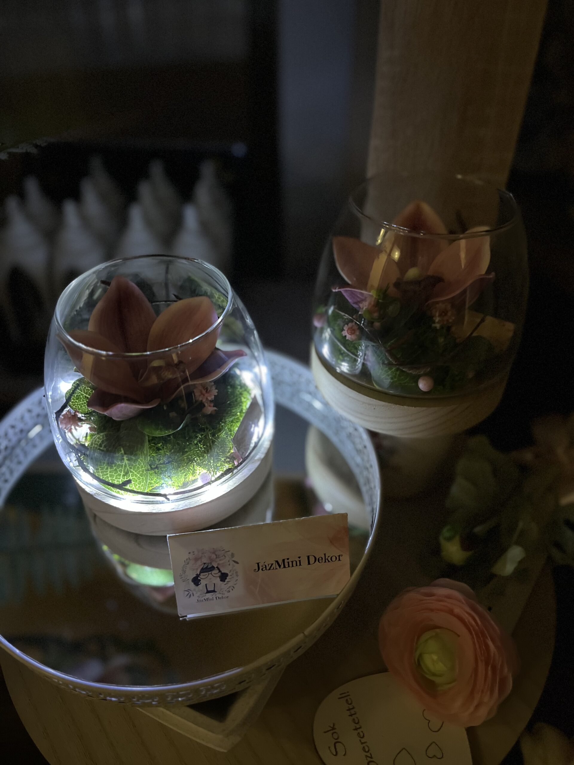 Csónak orchidea üvegkehelyben-leddel - Image 2