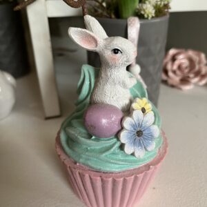 Nyuszi figura cupcake-ben-rózsaszín/menta