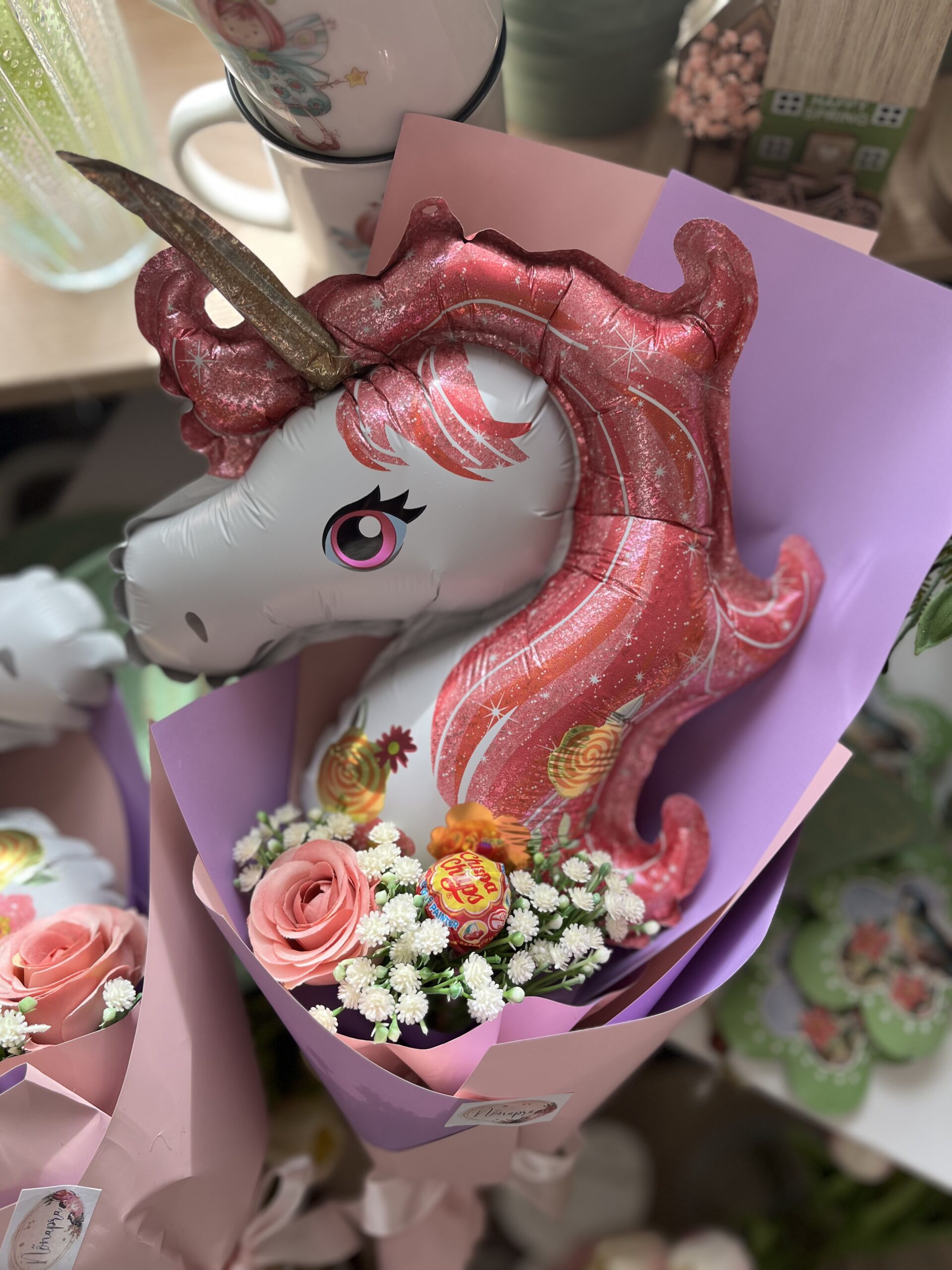 Unikornisos lufis/nyalókás csokor - Image 2