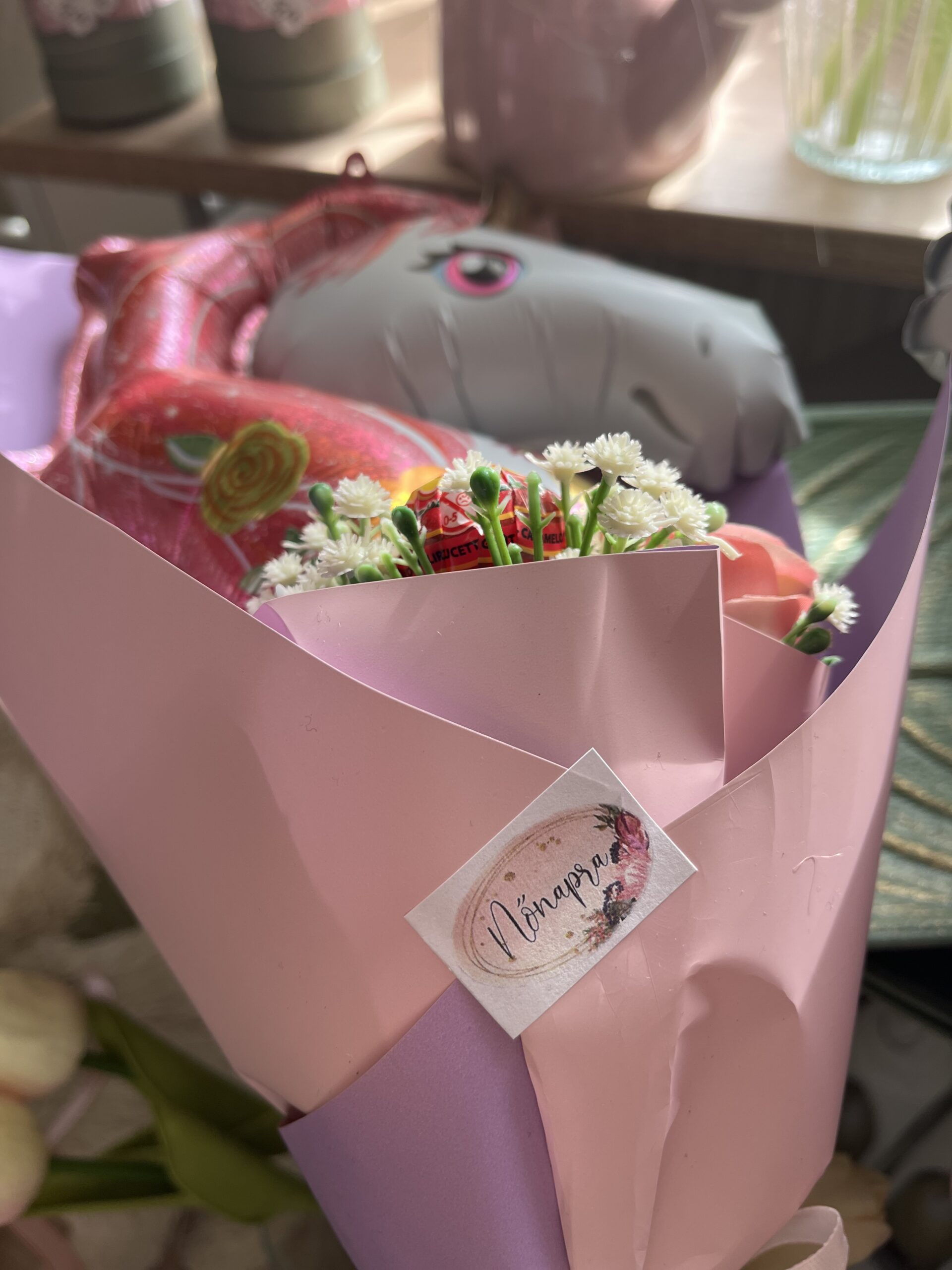 Unikornisos lufis/nyalókás csokor - Image 3