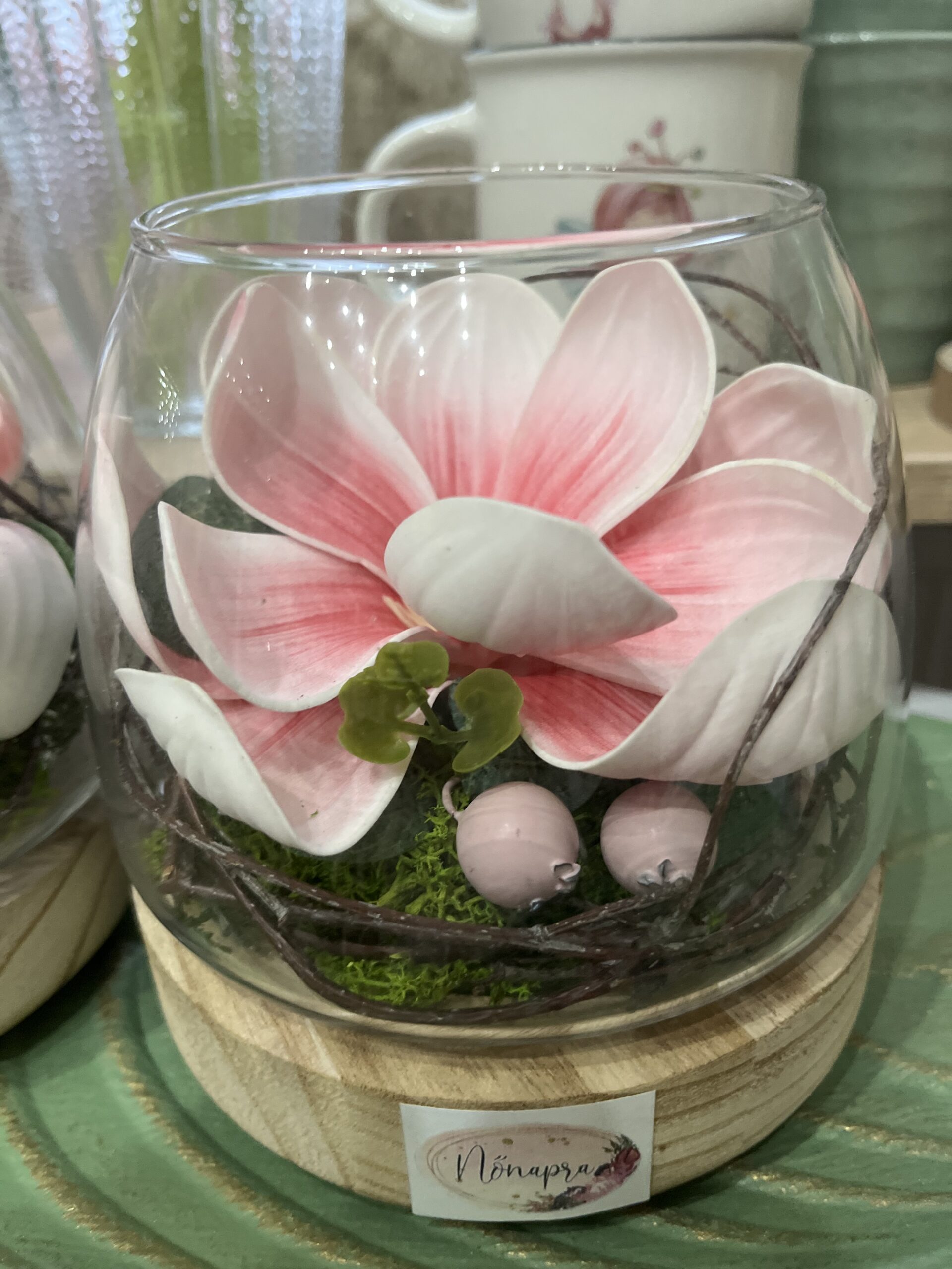 Magnólia üvegkehelyben,fa talppal - Image 3