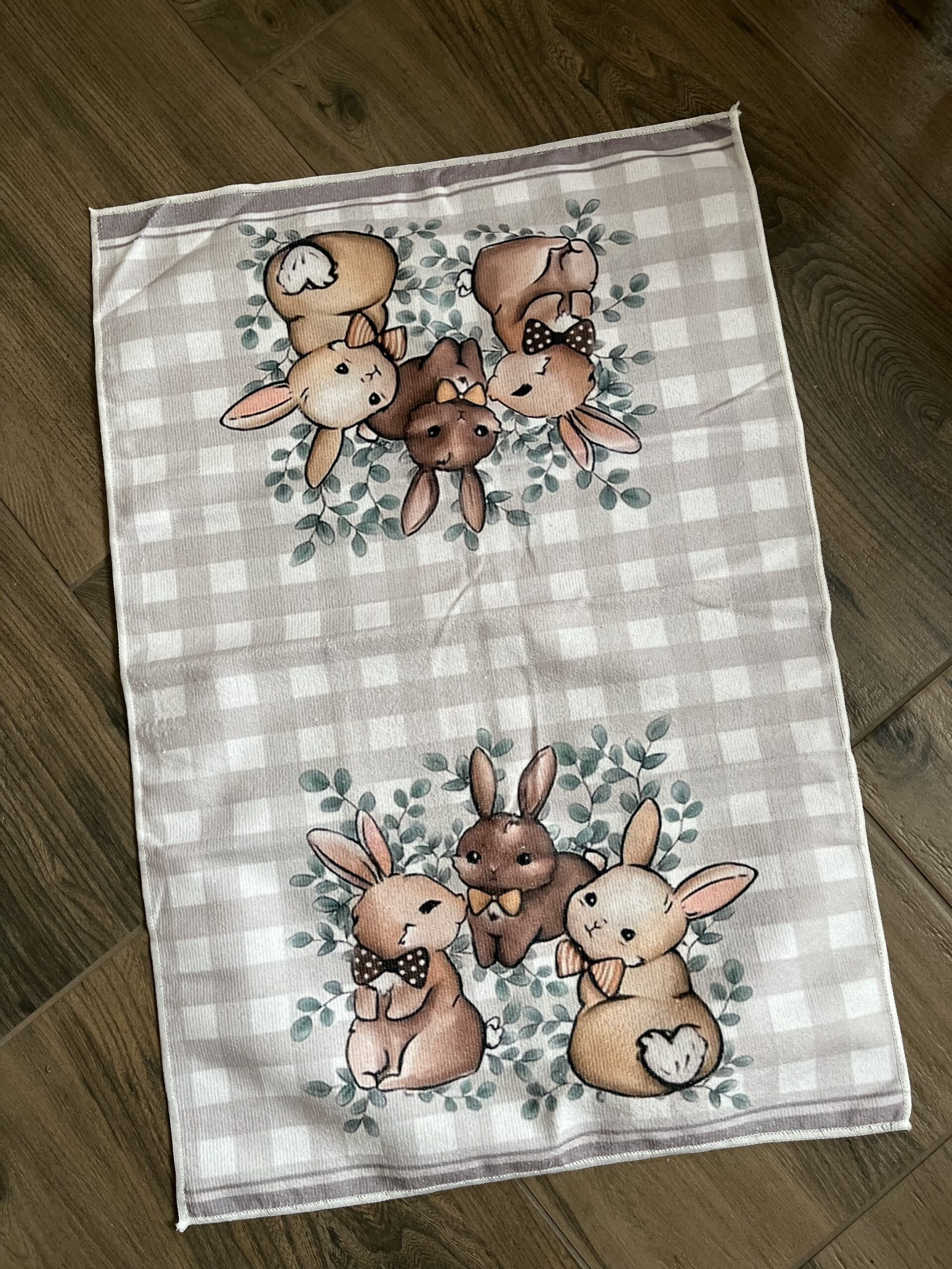 Húsvéti konyhai törlő szett-barna nyuszis 2 db - Image 2